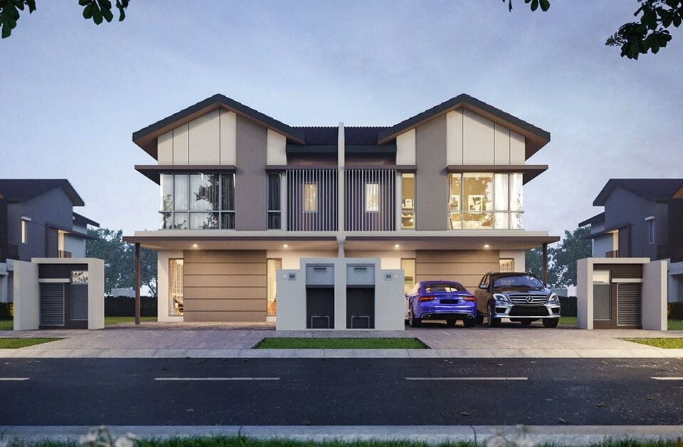 New housing project in Taman Mount Austin, Johor Bahru.