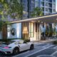 Modern new property in Johor Bahru with lifestyle amenities and green spaces.