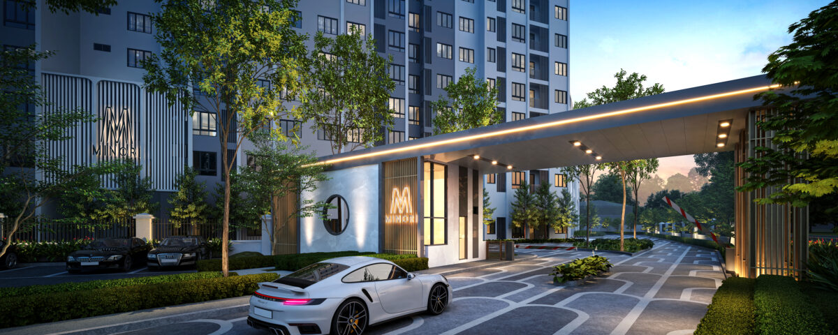 Mount Austin serviced apartment exterior view with modern design.